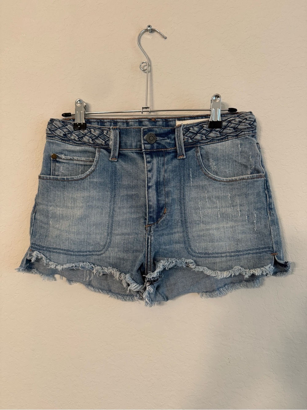 Pistola Denim Jean Shorts Braided Waistline